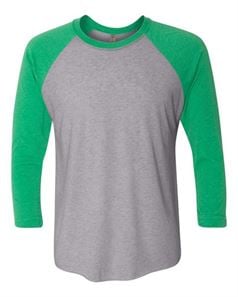 preview image of Next Level 6051 Unisex Tri-Blend Three-Quarter Sleeve Baseball Raglan Tee