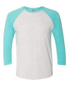 preview image of Next Level 6051 Unisex Tri-Blend Three-Quarter Sleeve Baseball Raglan Tee