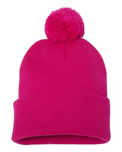 Pom-Pom 12" Knit Beanie