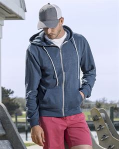 preview image of MV Sport 2349 Retro Heather Full-Zip Hooded Sweatshirt