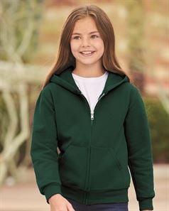preview image of Jerzees 993BR NuBlend Youth Full-Zip Hooded Sweatshirt