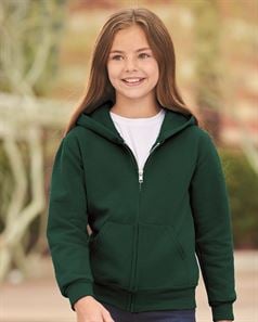 Jerzees 993BR NuBlend Youth Full-Zip Hooded Sweatshirt