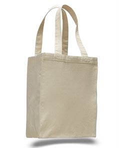 Q-Tees Q1000 12L Canvas Gusset Shopping Tote