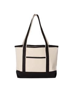 Q-Tees Q125800 20L Small Canvas Deluxe Tote