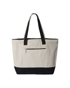 Q-Tees Q1300 18.6L Canvas Zipper Tote