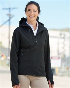 preview image of DRI DUCK 9411 Women's Ascent Hooded Soft Shell Jacket