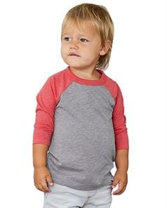preview image of Bella + Canvas 3200T Toddler Three-Quarter Sleeve Baseball Tee