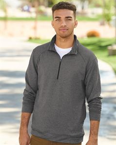 preview image of J. America 8434 Omega Stretch Terry Quarter-Zip Pullover