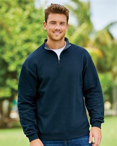 preview image of Fruit of the Loom SF95R Sofspun  Quarter-Zip Sweatshirt