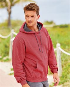 preview image of Fruit of the Loom SF77R Sofspun  Microstripe Hooded Pullover Sweatshirt