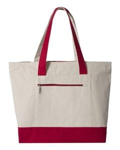 preview image of Q-Tees Q1300 18.6L Canvas Zipper Tote