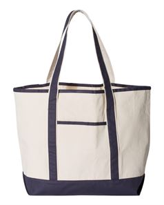 preview image of Q-Tees Q1500 34.6L Large Canvas Deluxe Tote