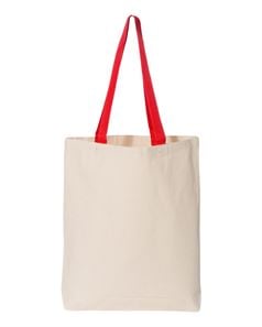 preview image of Q-Tees Q4400 11L Canvas Tote With Color Handles