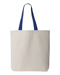 preview image of Q-Tees Q4400 11L Canvas Tote With Color Handles