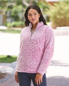 preview image of J. America 8451 Women's Epic Sherpa Quarter-Zip
