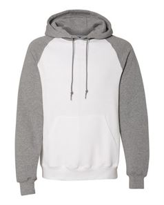 preview image of Russell Athletic 693HBM Dri Power  Colorblock Raglan Hooded Pullover Sweatshirt