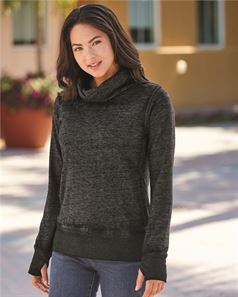 preview image of J. America 8930 Vintage Zen Fleece Women's Cowl Neck Sweatshirt