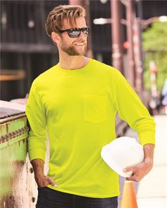 preview image of Hanes W120 Workwear Long Sleeve Pocket T-Shirt