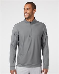 Adidas A295 Performance Textured Quarter-Zip Pullover