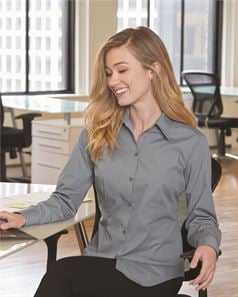 preview image of Van Heusen 13V0114 Women's Silky Poplin Shirt