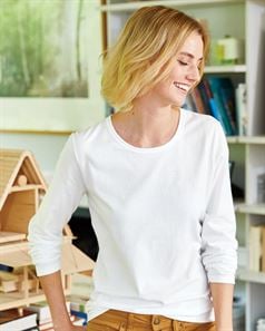 preview image of Hanes S04LS Perfect-T Women's Long Sleeve Scoopneck T-Shirt