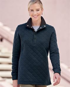 preview image of J. America 8891 Women's Quilted Snap Pullover