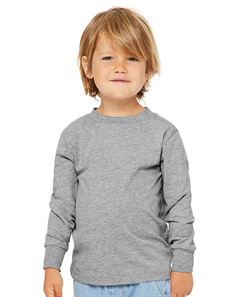 preview image of BELLA + CANVAS 3501T Toddler Jersey Long Sleeve Tee