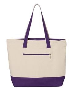 preview image of Q-Tees Q1300 18.6L Canvas Zipper Tote