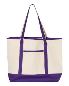preview image of Q-Tees Q1500 34.6L Large Canvas Deluxe Tote
