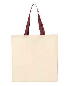 preview image of Q-Tees QTB6000 Economical Tote with Contrast-Color Handles