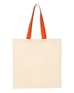 preview image of Q-Tees QTB6000 Economical Tote with Contrast-Color Handles
