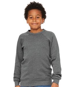 BELLA + CANVAS 3901Y Youth Sponge Fleece Crewneck Sweatshirt