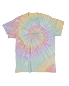 preview image of Dyenomite 200MS Multi-Color Spiral Short Sleeve T-Shirt