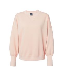 preview image of MV Sport W22712 Women's Sueded Fleece Crewneck Sweatshirt