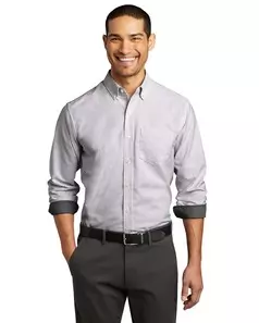 preview image of Port Authority    SuperPro    Oxford Stripe Shirt. W657