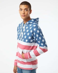preview image of J. America 8871 Triblend Hooded Pullover Sweatshirt