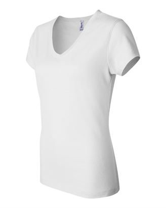 Bella + Canvas 6005 Women\\\\\\\'s Short Sleeve Jersey V-Neck Tee