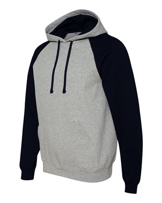 Jerzees 96CR Nublend Colorblocked Raglan Hooded Sweatshirt