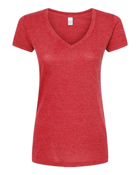 Tultex 244 Women's Poly-Rich V-Neck T-Shirt