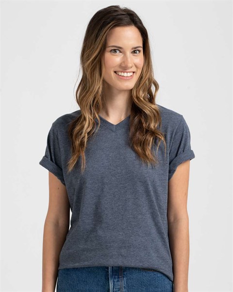 Tultex 207 Unisex Poly-Rich V-Neck T-Shirt