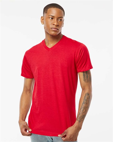 Tultex 207 Unisex Poly-Rich V-Neck T-Shirt