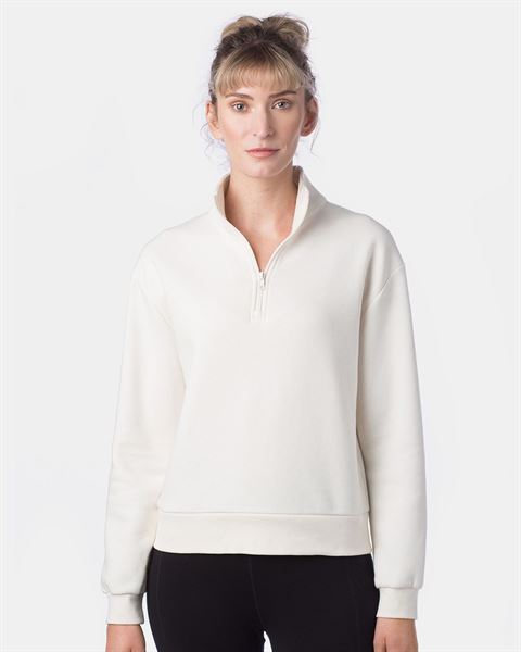 Alternative 8808PF Women's Eco-Cozy Fleece Mock Neck Quarter-Zip Sweatshirt