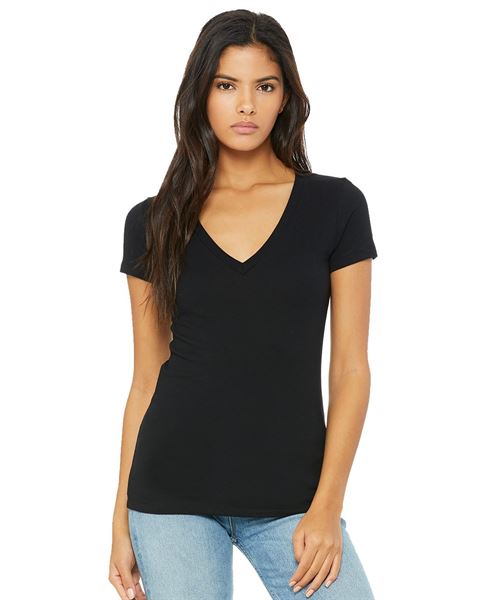 Bella + Canvas 6035 Women\'s Deep V-Neck Jersey Tee