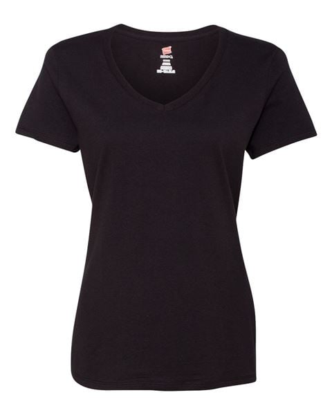 Hanes S04V Perfect-T Women's V-Neck T-Shirt Nano