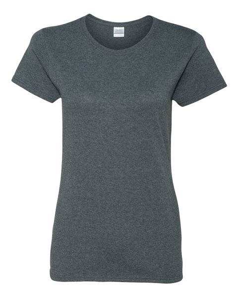 Gildan Women's Heavy Cotton T-Shirts 2-Pack - Basic Tees In Azalea Pink & White Colors