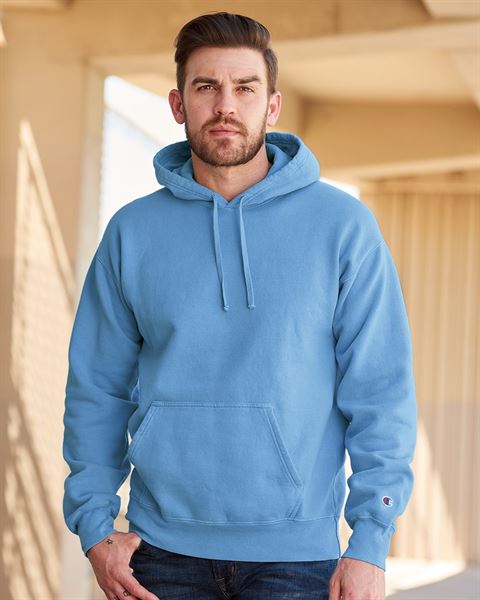 Siesta gennemsnit lineær Champion CD450 Garment Dyed Hooded Sweatshirt