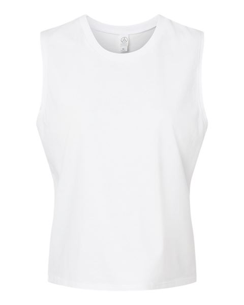 alternative women's cotton jersey go to crop muscle tank