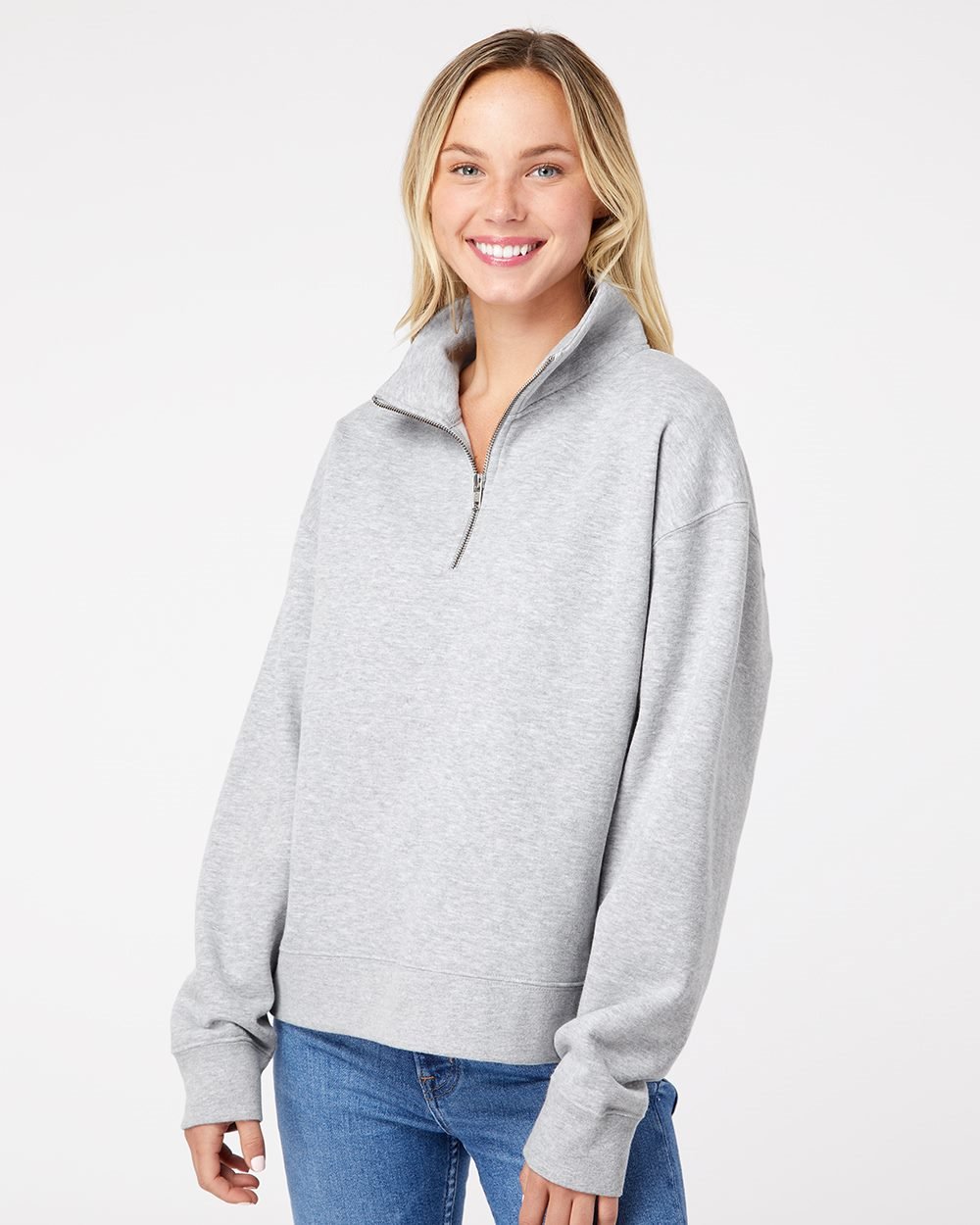 MV Sport W22713 Women's Sueded Fleece Quarter-Zip Sweatshirt