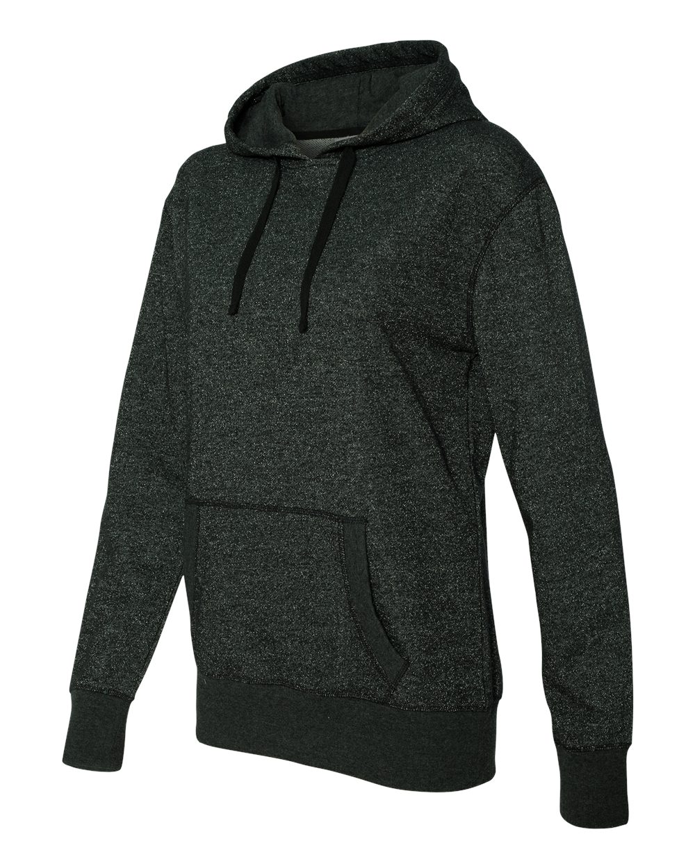 J. America 8860 Women's Glitter French Terry Hooded Pullover