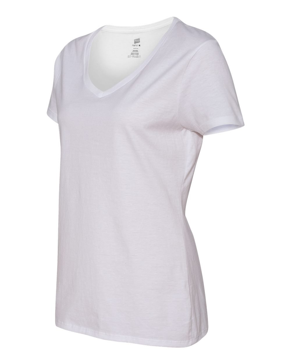 Hanes S04V Perfect-T Women's V-Neck T-Shirt Nano